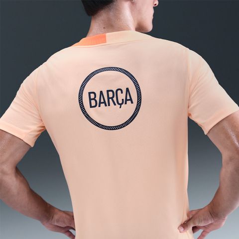 Nike - Áo đá banh Nam F.C. Barcelona Strike Dri-Fit Total 90 Knit Football T-Shirt - Coral