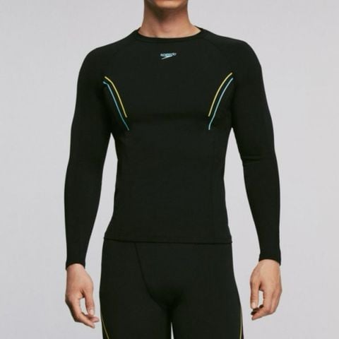 Speedo - Áo bơi chuyên dụng nam Hero 2025 Long Sleeve Rashguard Top Am Swimming