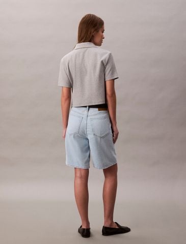 Calvin Klein - Quần ngắn nữ Relaxed Linen Blend Bermuda Shorts - 3