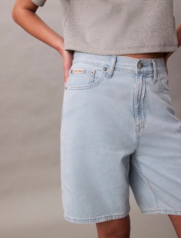 Calvin Klein - Quần ngắn nữ Relaxed Linen Blend Bermuda Shorts - 2