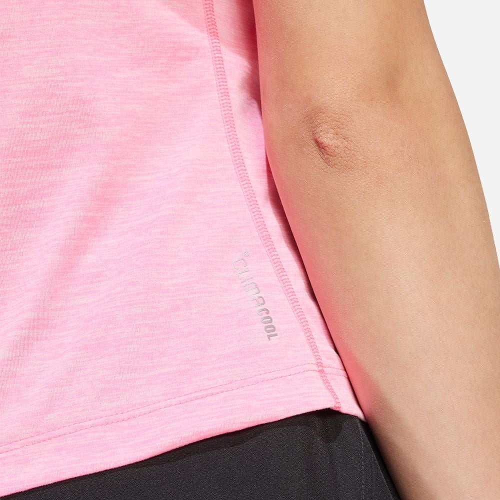 adidas - Áo thun chạy bộ Nữ Women's Adidas Own The Run Melange T-Shirt - Pink
