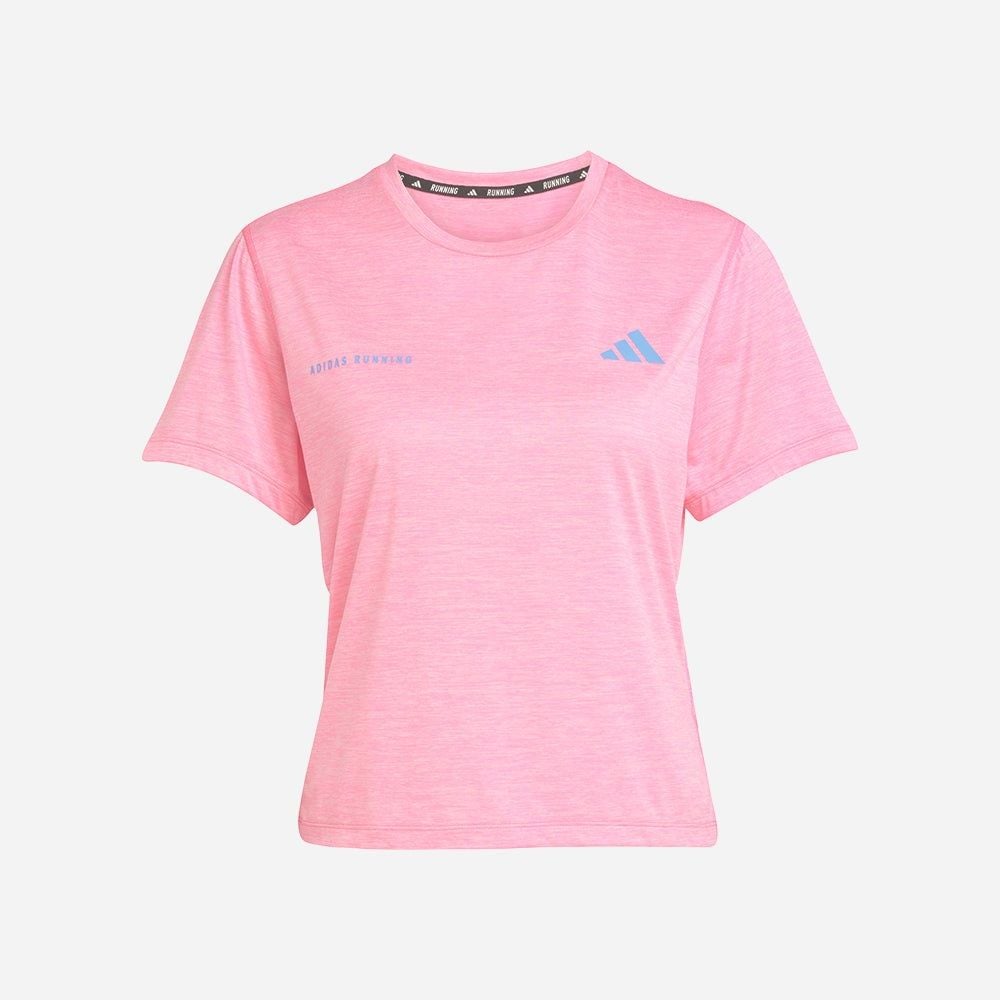 adidas - Áo thun chạy bộ Nữ Women's Adidas Own The Run Melange T-Shirt - Pink