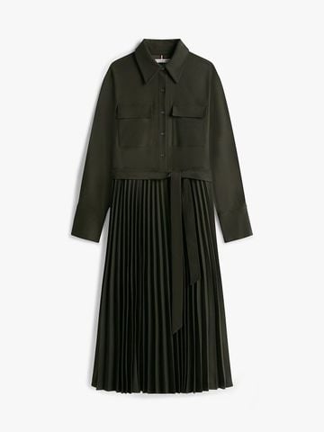 Tommy Hilfiger - Đầm nữ Pleated Relaxed Midi Shirt Dress