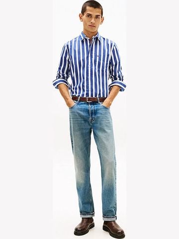 Tommy Hilfiger - Áo sơ mi tay dài nam Flex Poplin Bold Stripe Shirt