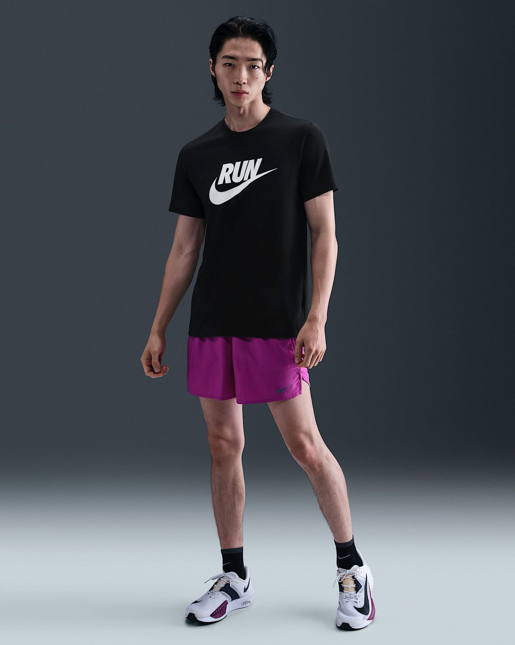 Nike - Áo thun tay ngắn thể thao Nam Men's Dri-FIT Running T-Shirt