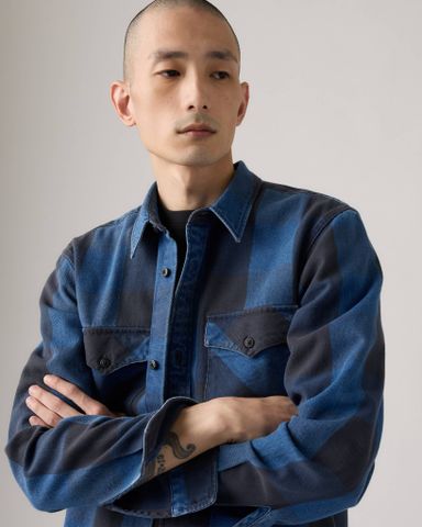 Levi's - Áo sơ mi tay dài nam Relaxed Western Shirt - Blue