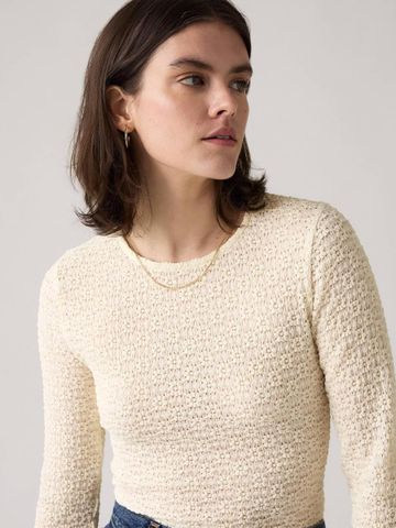 Levi's - Áo len tay dài nữ Levi's® Women's Anika Crewneck Top - White