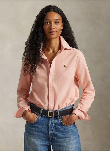 Ralph Lauren - Áo Sơ Mi Nữ Cotton T-Shirt With Polo Collar