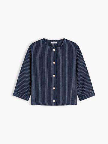 Tommy Hilfiger - Áo Kiểu Nữ Relaxed Gold-Tone Button Pinstripe Blouse - 4