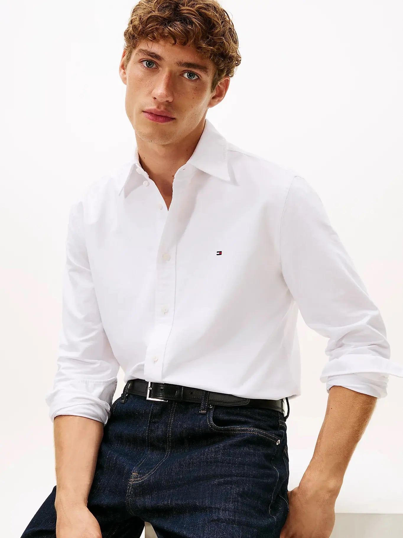 Tommy Hilfiger - Áo sơ mi tay dài nam TH Heritage Oxford Solid Shirt