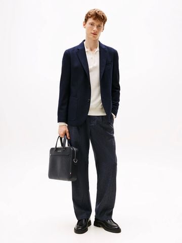 Tommy Hilfiger - Túi xách công sở nam Metal Logo Woven Crossbody Laptop Bag - 4