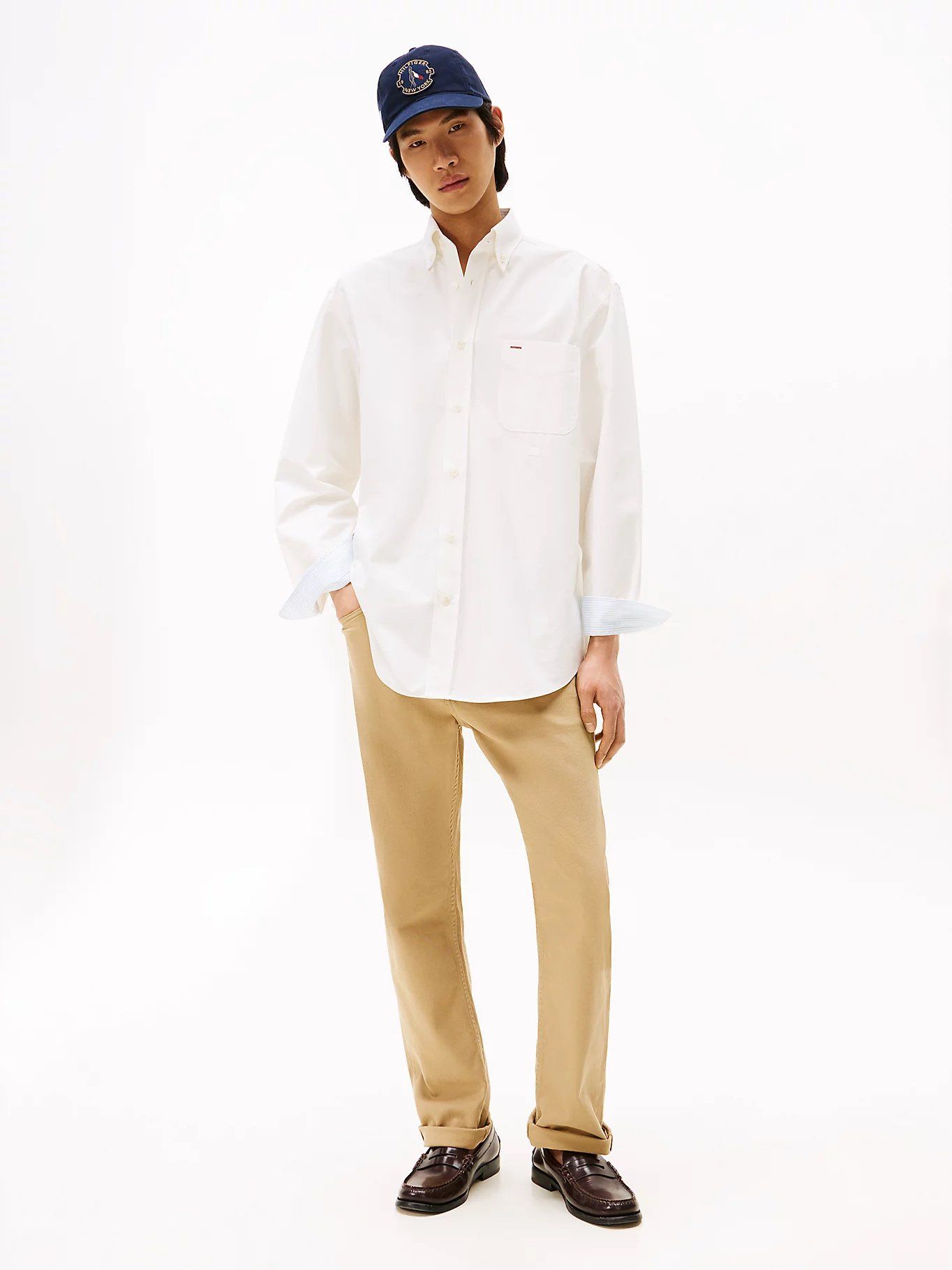 Tommy Hilfiger - Áo sơ mi tay dài nam Boxy Fit Poplin Shirt