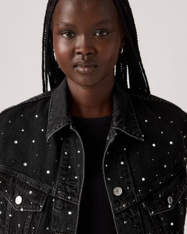Levi's - Áo vest len không tay nữ Women's Shrunken '90s Trucker Vest