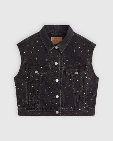 Levi's - Áo vest len không tay nữ Women's Shrunken '90s Trucker Vest