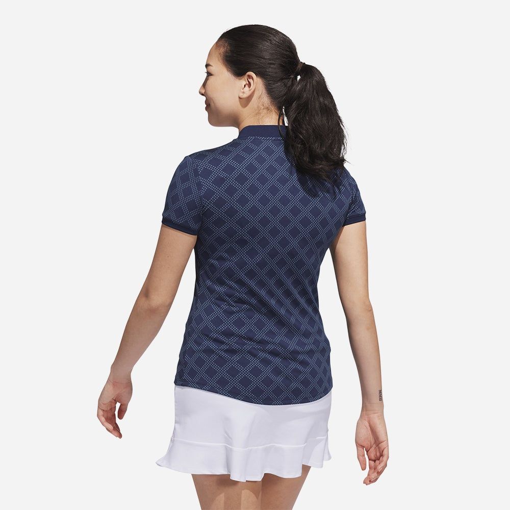 adidas - Áo thun có cổ đánh gôn Nữ Women's Adidas Ultimate365 Jacquard Polo Shirt - Navy