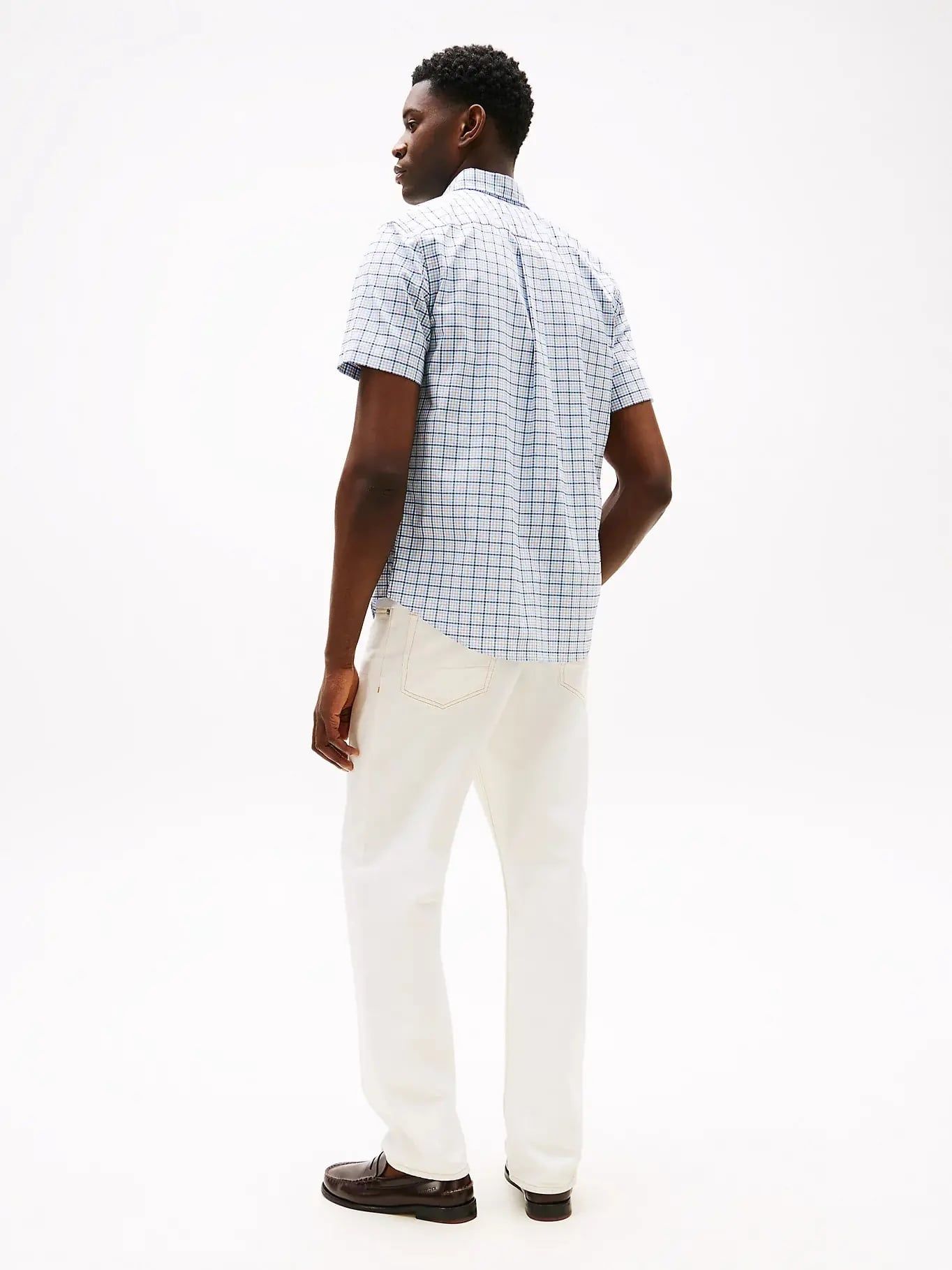 Tommy Hilfiger - Áo sơ mi tay ngắn nam Light Oxford Tartasal Shirt