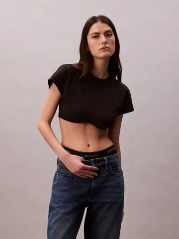 Calvin Klein - Áo thời trang nữ Pride Cropped Boxy Fashion Top Tee