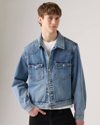 Levi's - Áo khoác jean nam Western Trucker Jacket - Medium Wash