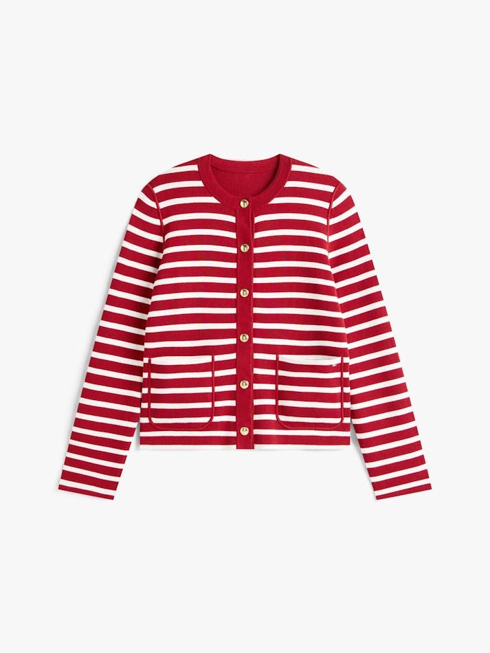 Tommy Hilfiger - Áo khoác len mỏng tay dài nữ Reversible Jersey Cardigan