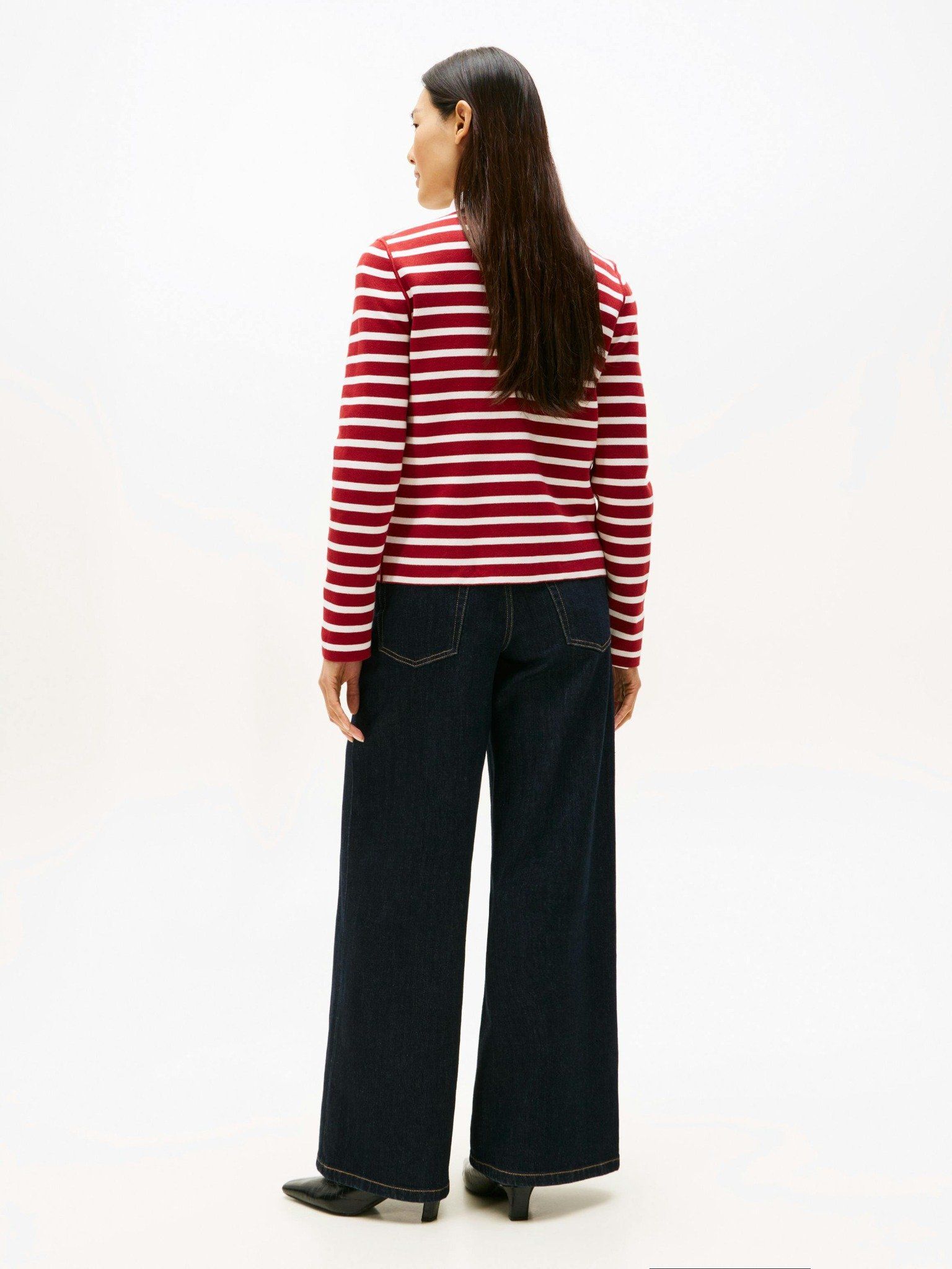 Tommy Hilfiger - Áo khoác len mỏng tay dài nữ Reversible Jersey Cardigan