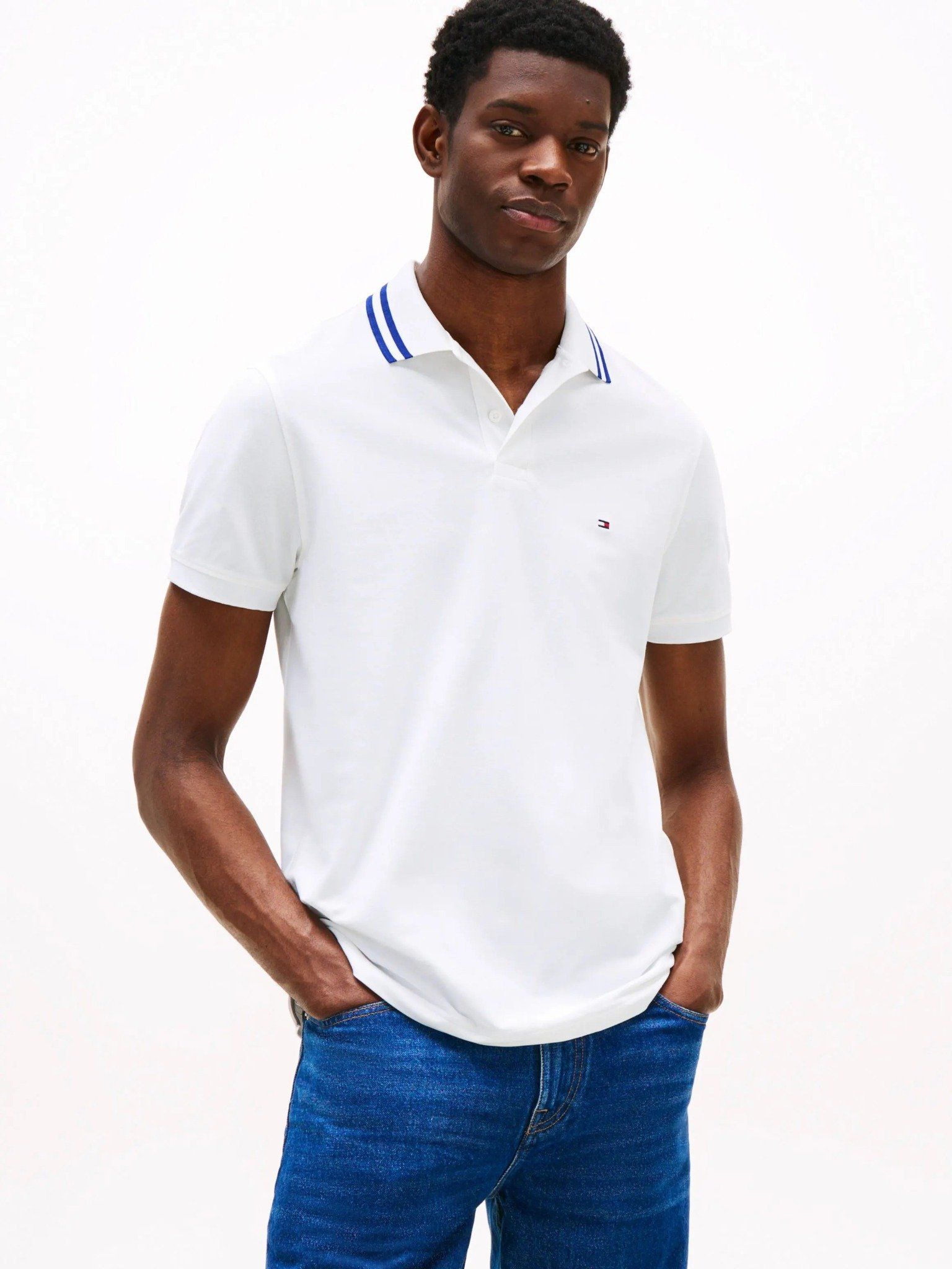 Tommy Hilfiger - Áo thun có cổ polo tay ngắn nam Performance Tipped Regular Polo