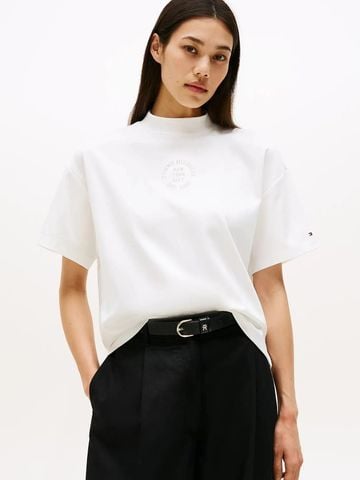 Tommy Hilfiger - Áo phông tay ngắn nữ TH Stamp Relaxed Tee