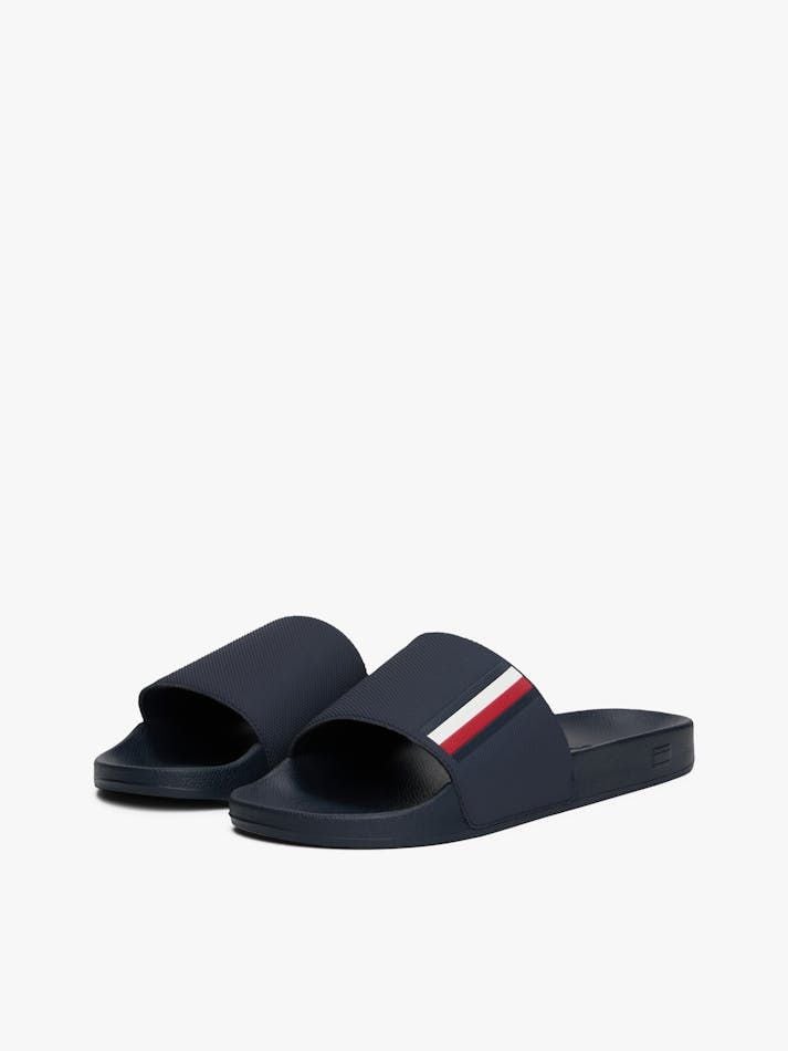 Tommy Hilfiger - Dép quai ngang nam Corporate Textured Pool Slide