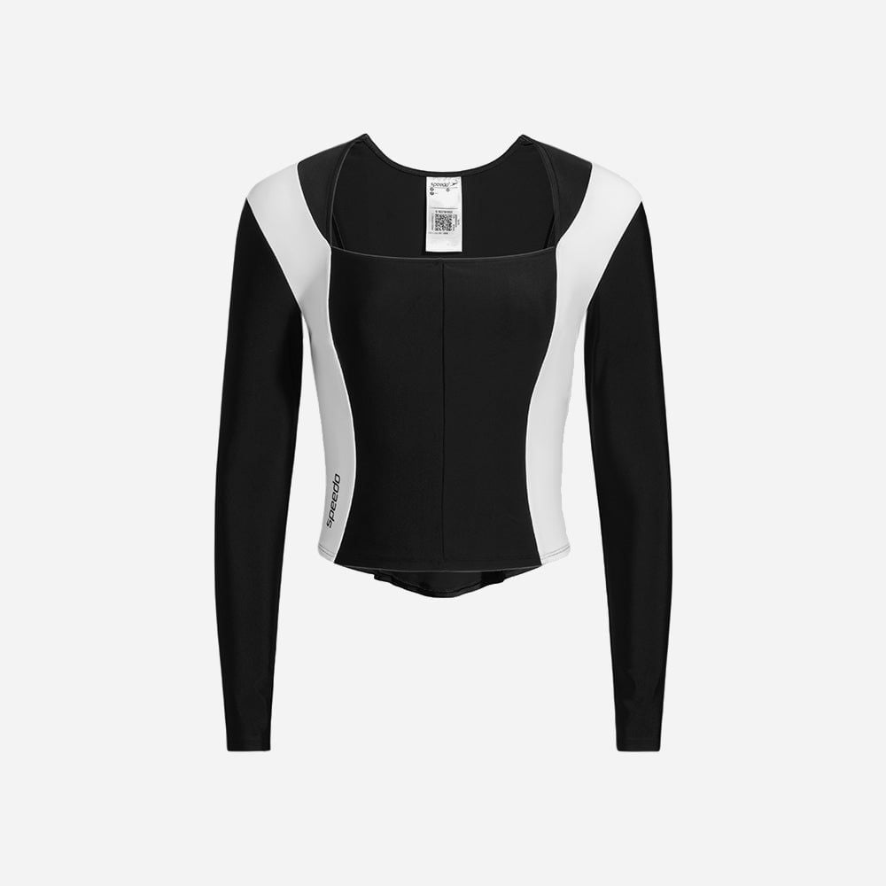 Speedo - Áo bơi tay dài chống nắng nữ 2025 Sun Protection Square Neck Shaping Long Sleeve Uv Shirt