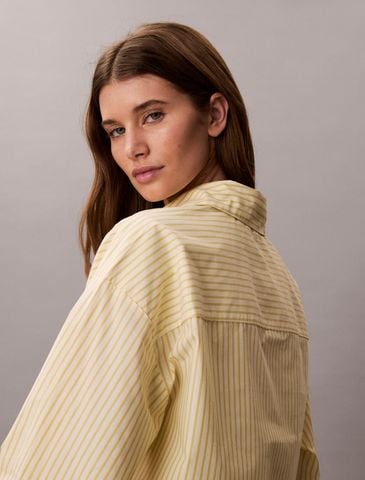 Calvin Klein - Áo Ngủ Nữ Cropped Cotton Poplin Pyjama Top - 2