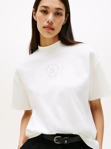 Tommy Hilfiger - Áo phông tay ngắn nữ TH Stamp Relaxed Tee - 3