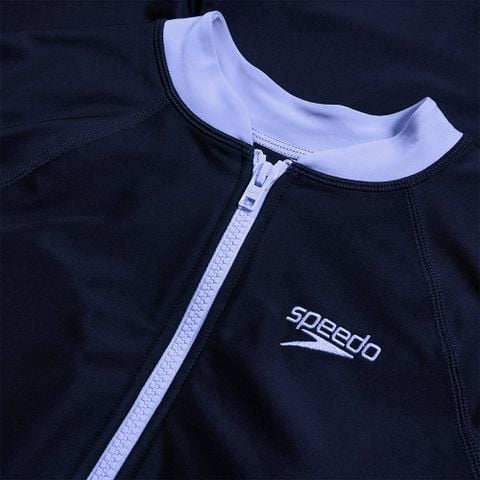 Speedo - Đồ Bơi Thi Đấu Nữ Kneesuit Zip Front Short Sleeve Asia Fit