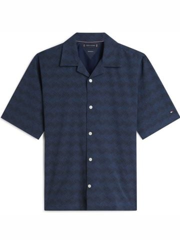 Tommy Hilfiger - Áo Sơ Mi Nam Short-Sleeved Shirt Dark Blue