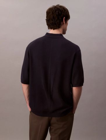Calvin Klein - Áo polo dệt kim nam Tech Knit Boxy Polo Sweater - 3