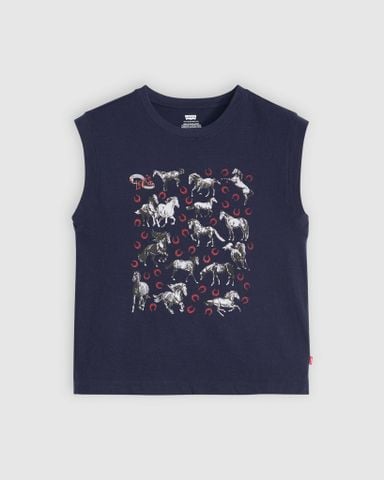 Levi's - Áo thun ba lỗ nữ Graphic Boxy Tank Top - Blue - 3