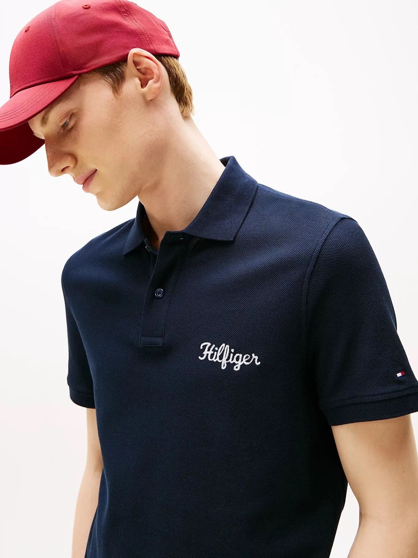 Tommy Hilfiger - Áo thun có cổ polo tay ngắn nam Icon Graphic Regular Polo