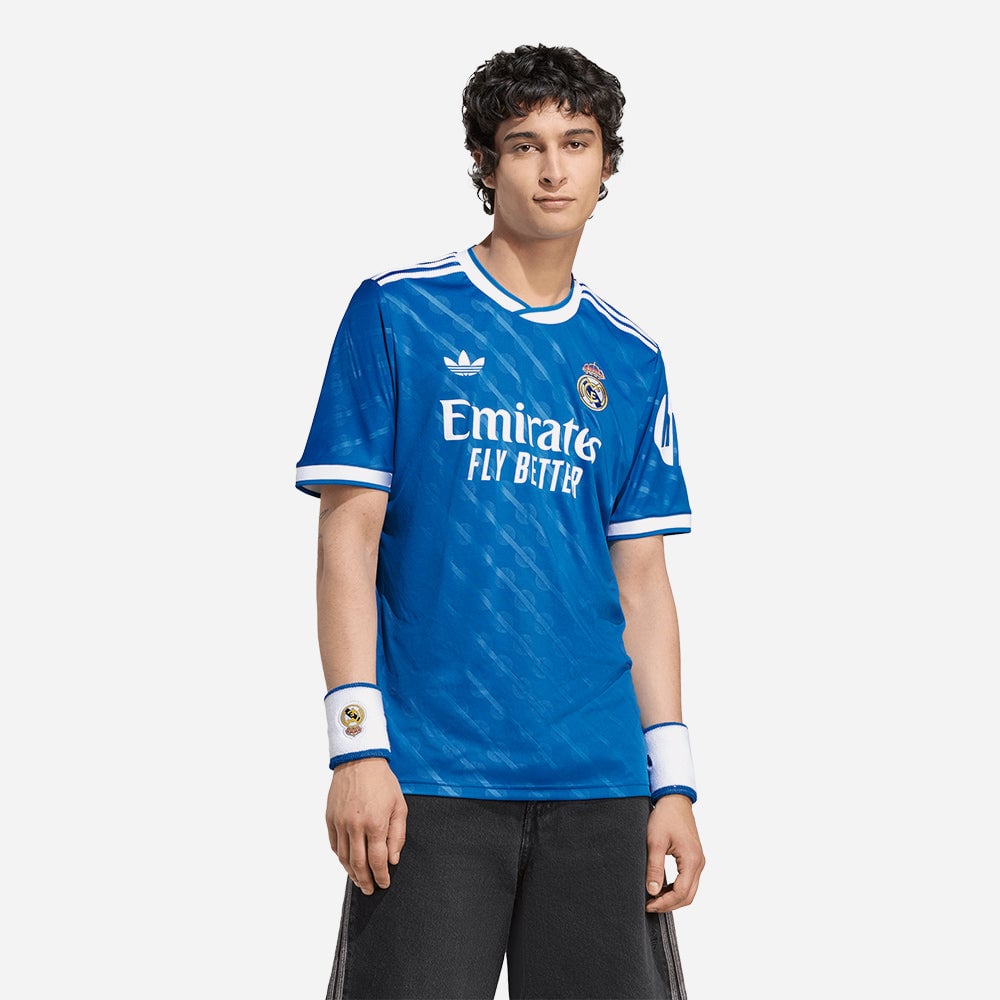 adidas - Áo thun đá banh Nam Men's Adidas Real Madrid 25/26 Third Football Jersey - Blue