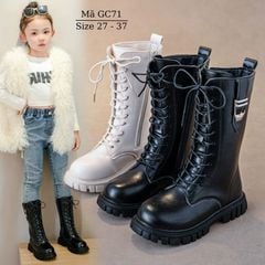 Bốt bé gái 5 - 12 tuổi cổ cao thời trang phong cách Âu Mỹ da mềm lên chân cực sang GC71