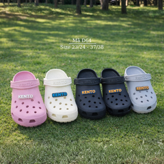Dép Sục Clog KENTO cho bé trai bé gái 3 - 12 tuổi chống hôi chân, chống trơn, hỗ trợ chống bẹt chân đi học đi chơi D64