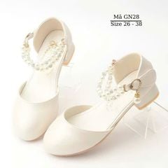 Giày búp bê cao gót cho bé gái 3 - 12 tuổi quai ngọc kiểu dán sành điệu đi tiệc, biểu diễn, chụp ảnh thời trang GN28