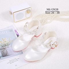 Giày búp bê cao gót cho bé gái 3 - 12 tuổi quai ngọc kiểu dán sành điệu đi tiệc, biểu diễn, chụp ảnh thời trang GN28