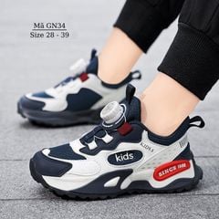 Giày Bóng Rổ Bé Trai 4 - 15 Tuổi KIDS.S Êm Nhẹ Khóa Xoáy Cao Cấp Chống Bẹt Hỗ Trợ Can Thiệp Lót Cho Bé BCB Lót Đế Chỉnh Hình GN34