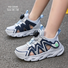 Giày Sandal Thể Thao Bé Trai BOBDOG 4-12 Tuổi Sneaker Khóa Xoay Thoáng Khí Êm Nhẹ Đi Học Chạy Bộ Chơi Bóng Rổ GN48