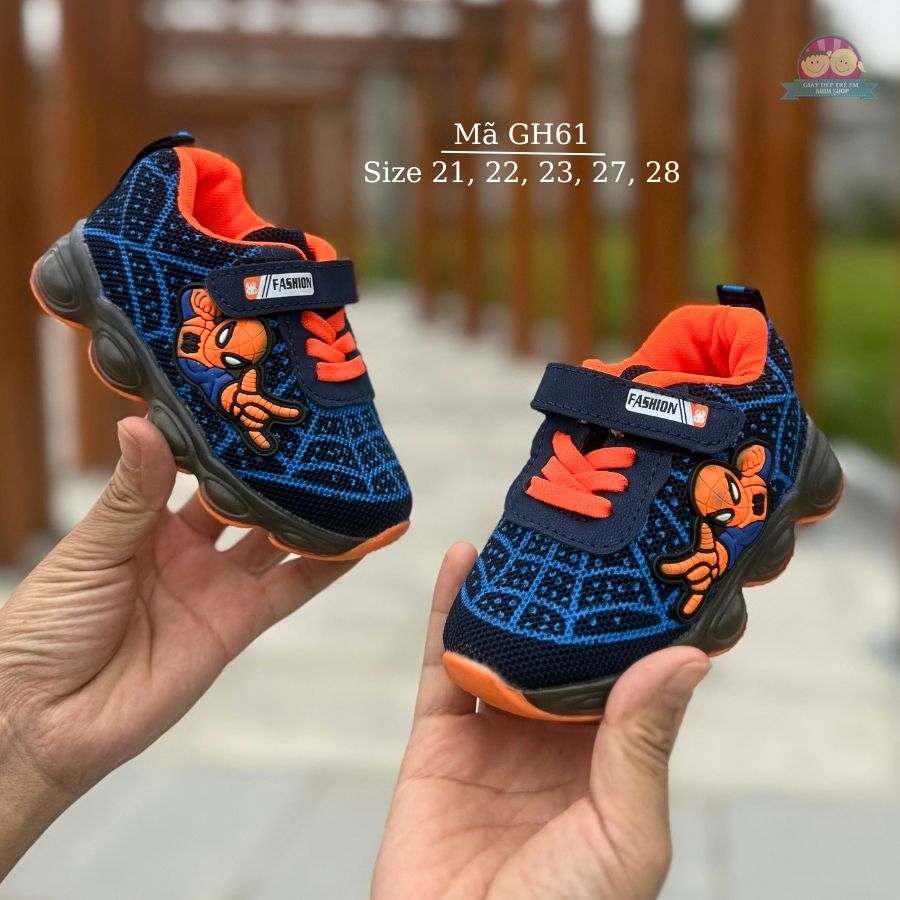 Giày siêu nhân bé trai 1 - 4 tuổi dáng thể thao quai dán phong cách Hàn Quốc GH61