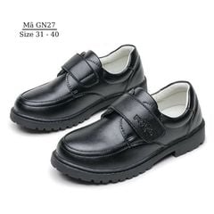 Giày Da Bé Trai Học Sinh Nam Tiểu Trung Học - Giày Tây Bé Trai Màu Đen Cao Cấp Sang Trọng Lịch Lãm 6 - 15 Tuổi GN27