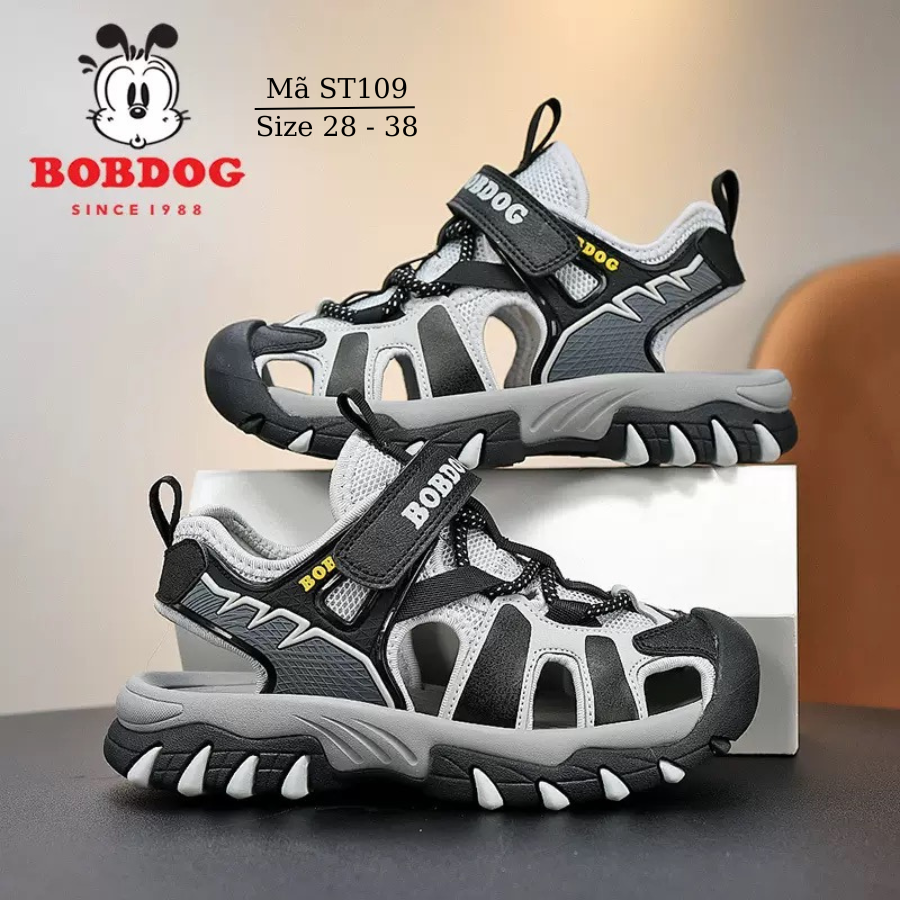 Sandal bé trai rọ bít mũi 4 - 12 tuổi BOBDOG dáng thể thao năng động đi học đi biển mùa hè ST109