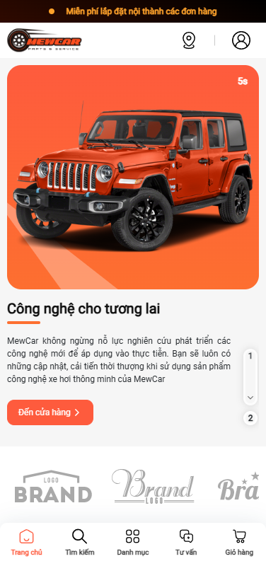 Mẫu website Mew Car