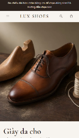 Mẫu website F1GENZ Lux Shoes - Giày dép
