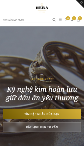 Mẫu website F1GENZ Hera Jewelry - Trang sức