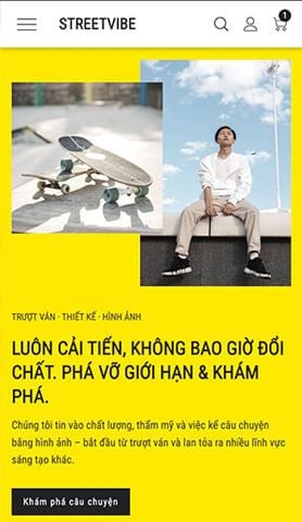 Mẫu website StreetVibe
