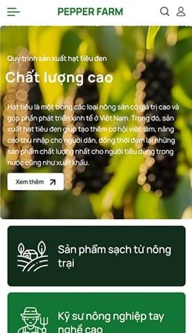 Mẫu website Nông nghiệp - Pepper Farm